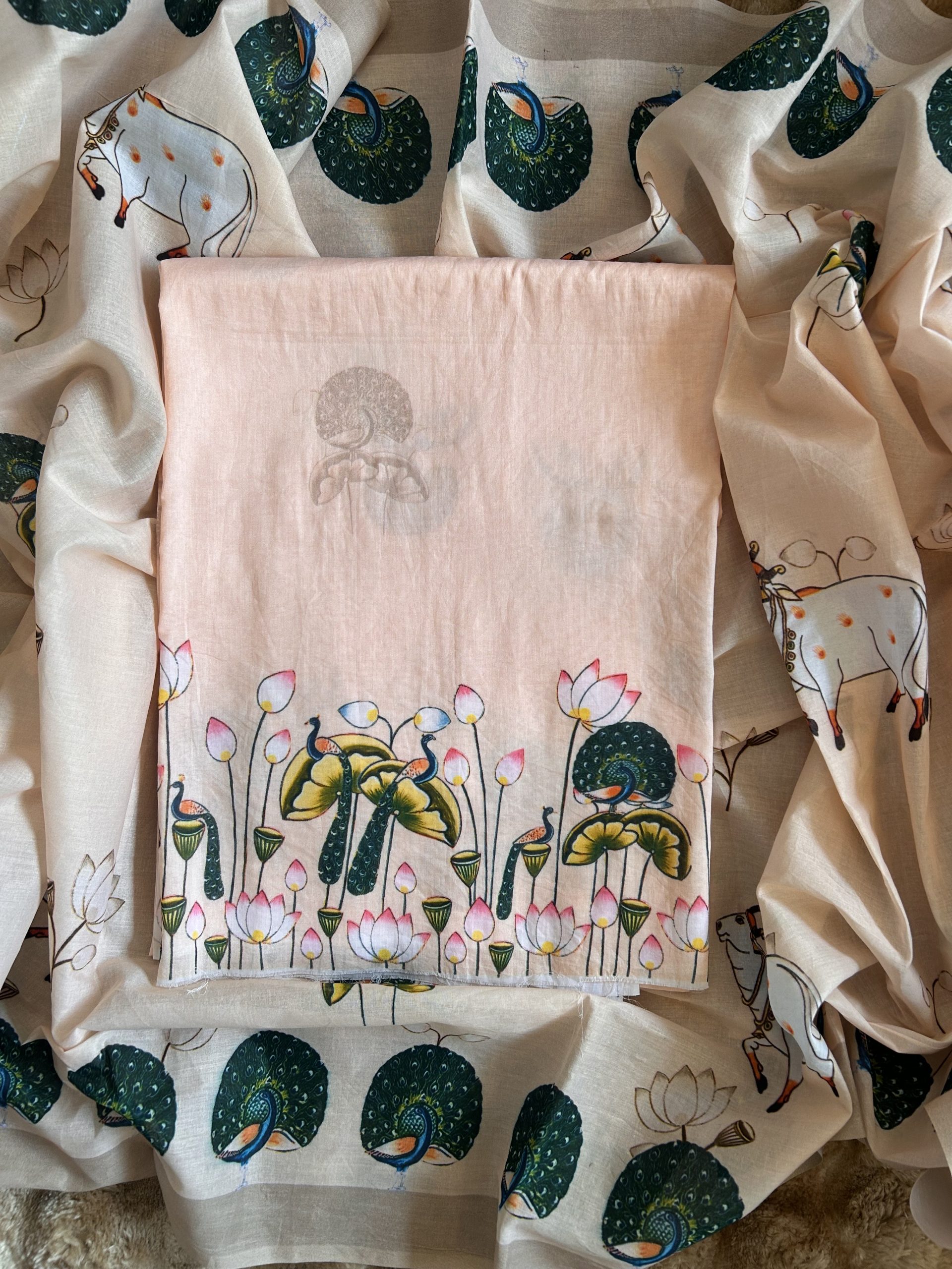 Pure Pastel Pink Cotton Suit